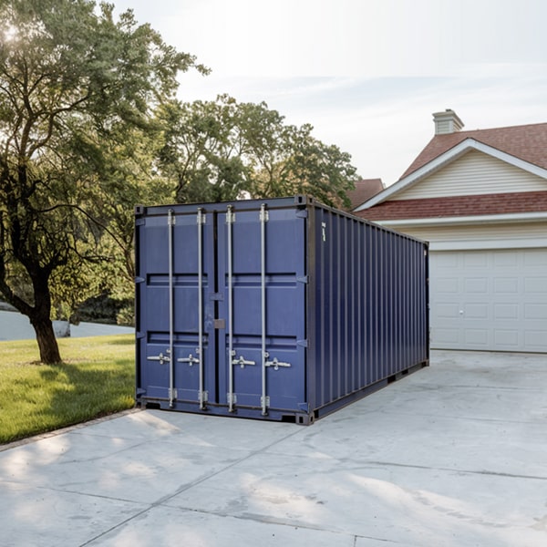 our residential storage containers are weatherproof and equipped with secure locking mechanisms